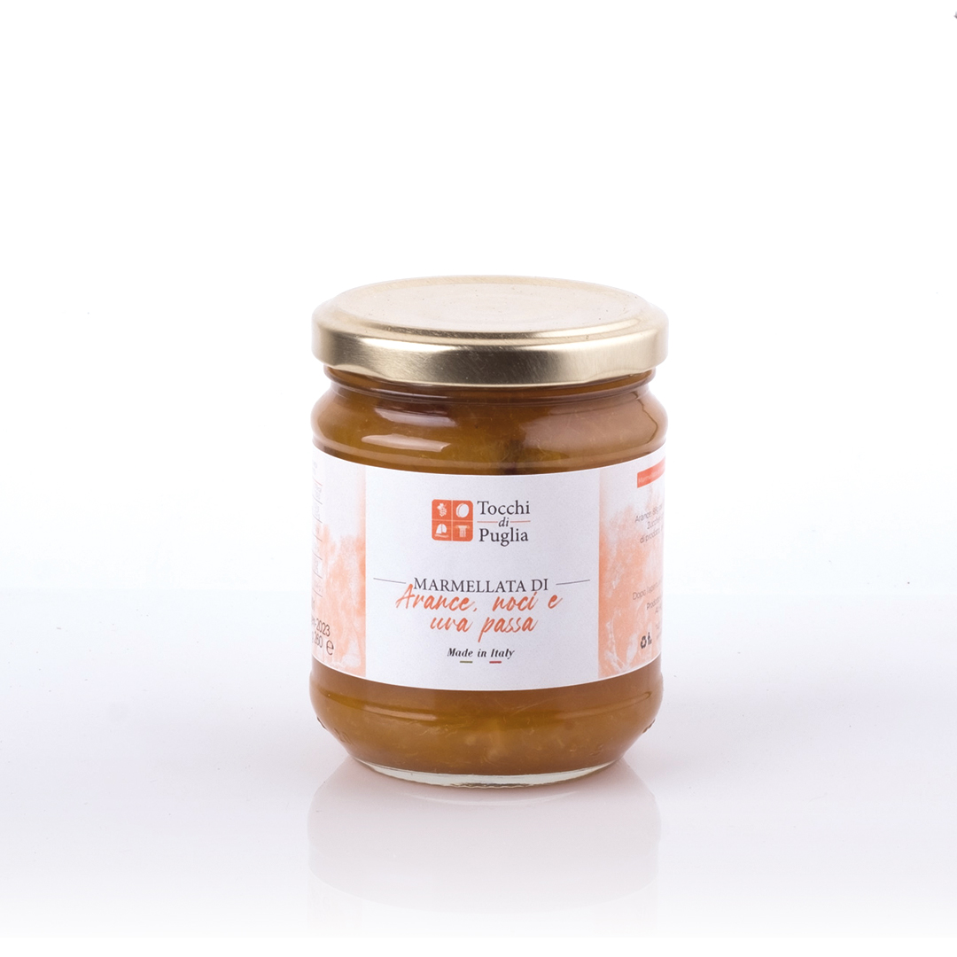 Marmellata arance noci e uva passa da gr. 260